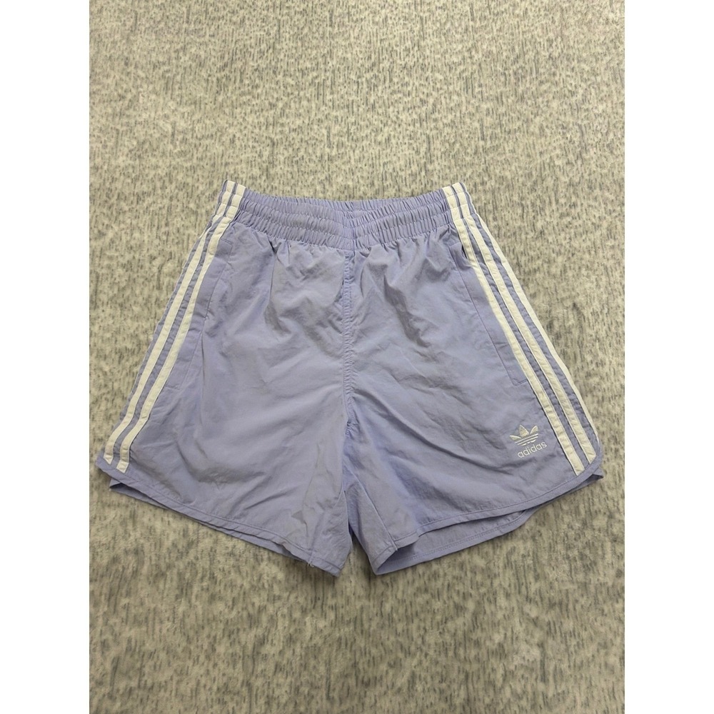 Adidas Originals Sprinter Shorts Lavender 3-Stripe Trefoil Mens XS.